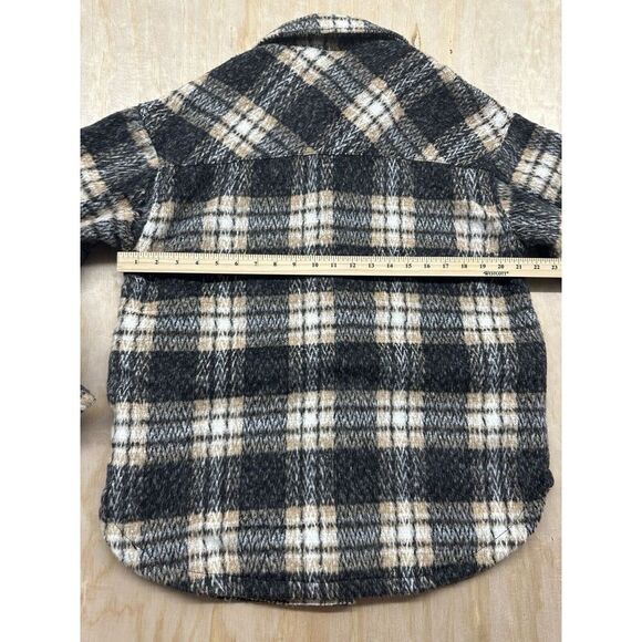 Thread & Supply Plaid Woven Shacket Button Up Brown Combo Size M- NWOT Rayon Bnd - Picture 7 of 7